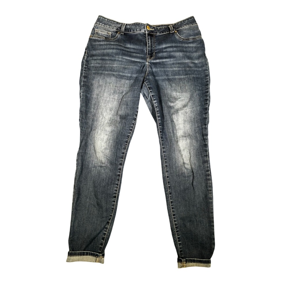 Maurices Jeans Womens XL Long Dark Wash Skinny Stretch Repreve High‎ Rise Tall